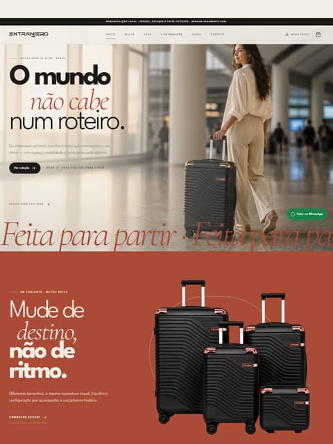 Extranjero E-commerce em Next.js 15 desenvolvido pela Vicine
